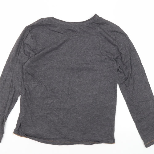 Zara Boys Grey Graphic Long Sleeve T-Shirt, 9-10 Years