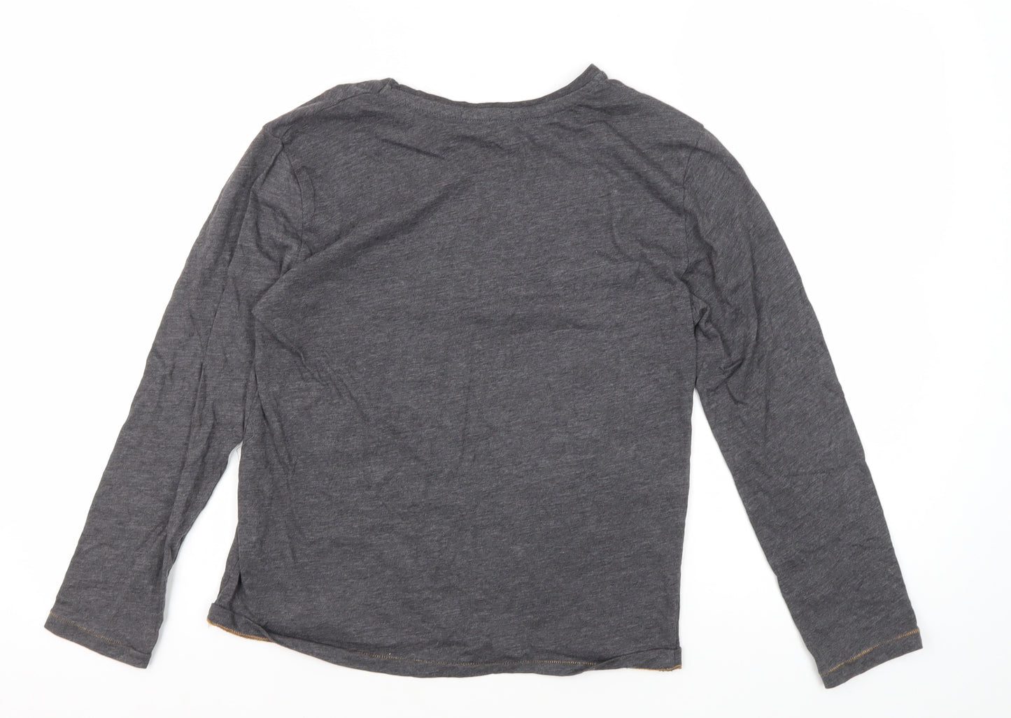 Zara Boys Grey Graphic Long Sleeve T-Shirt, 9-10 Years