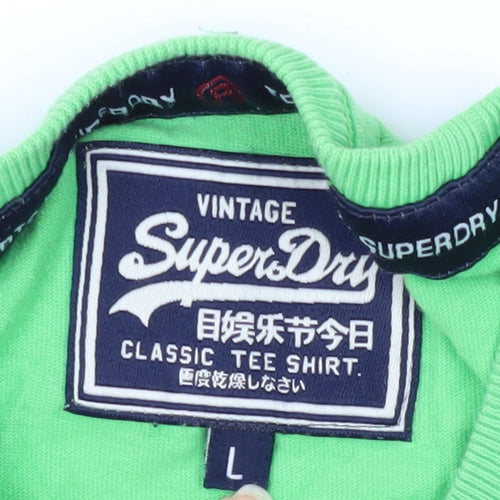Superdry Men's Green Graphic T-Shirt, Size L