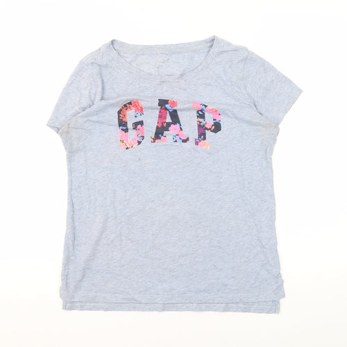 GAP Women's Grey Crew Neck T-Shirt Medium