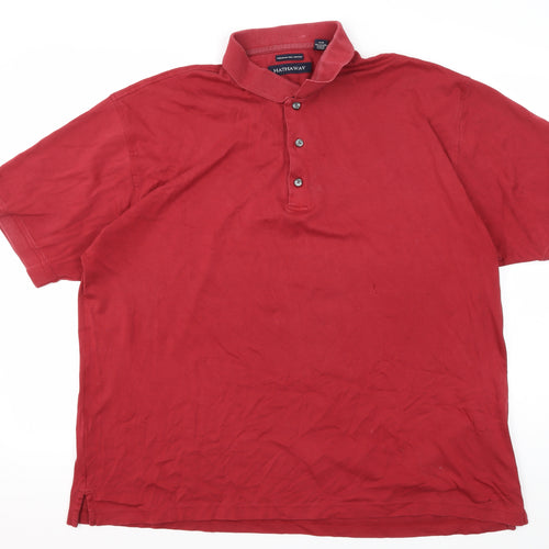 Hathaway Men's Red XL Cotton Polo Shirt