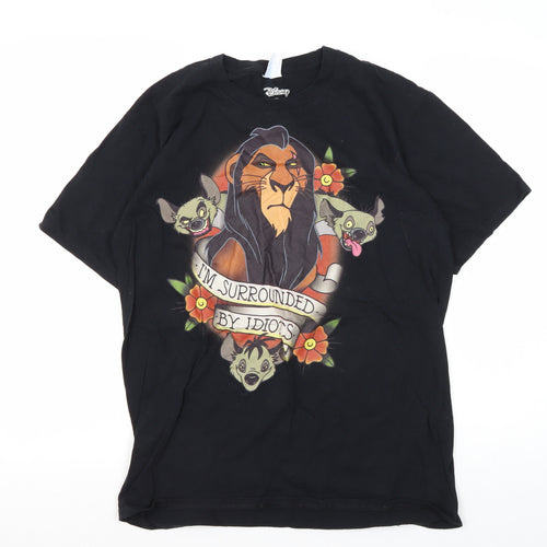 Disney Lion King T-Shirt Black Medium Unisex Casual