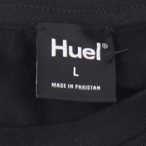 Huel Men's Black Large Logo T-Shirt - Regular Fit