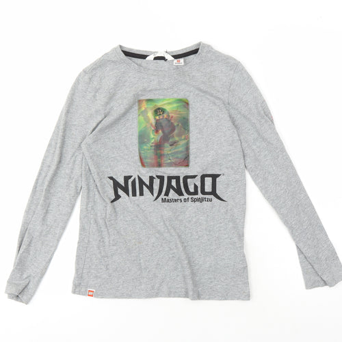 Lego Boys Grey Ninjago Long Sleeve T-Shirt - 8-9 Years