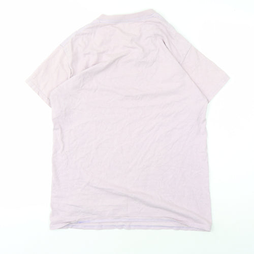Bored Unisex Pink T-Shirt, Medium Crew Neck Casual