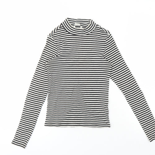 Monki Women's XS Striped Jersey T-Shirt