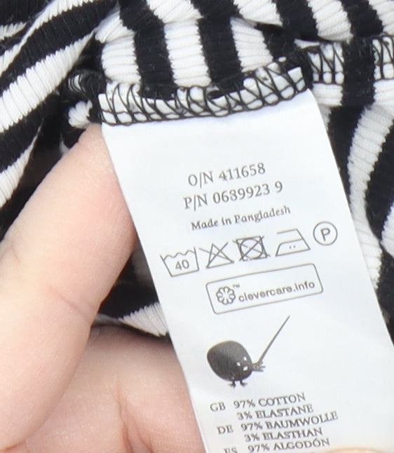 Monki Women's XS Striped Jersey T-Shirt