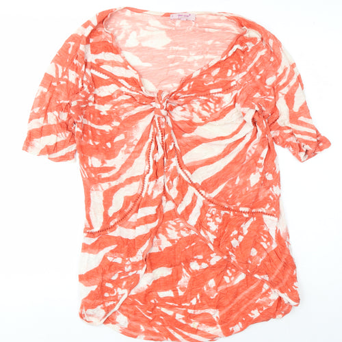 Marks and Spencer Women's Orange Animal Print T-Shirt