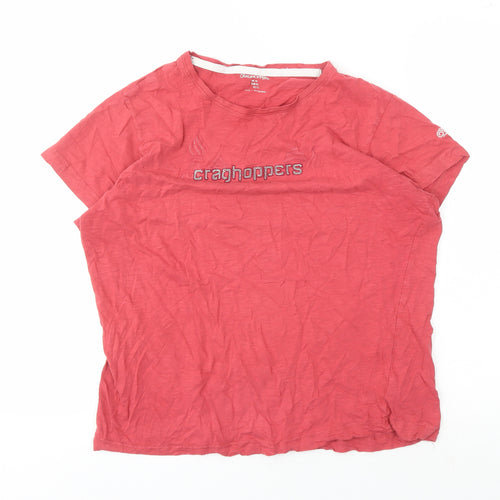 Craghoppers Red Women's T-Shirt Size 16 Casual