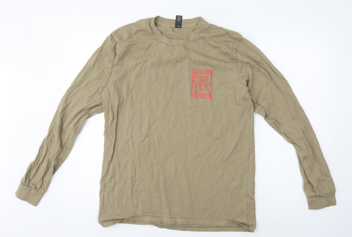 AS Colour Men’s Beige Graphic Long Sleeve T-Shirt M