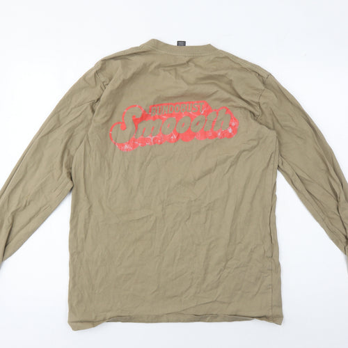 AS Colour Men’s Beige Graphic Long Sleeve T-Shirt M