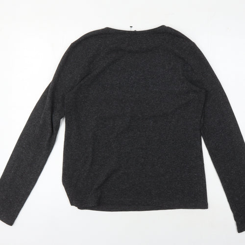 Zara Unisex Black Long Sleeve Top L