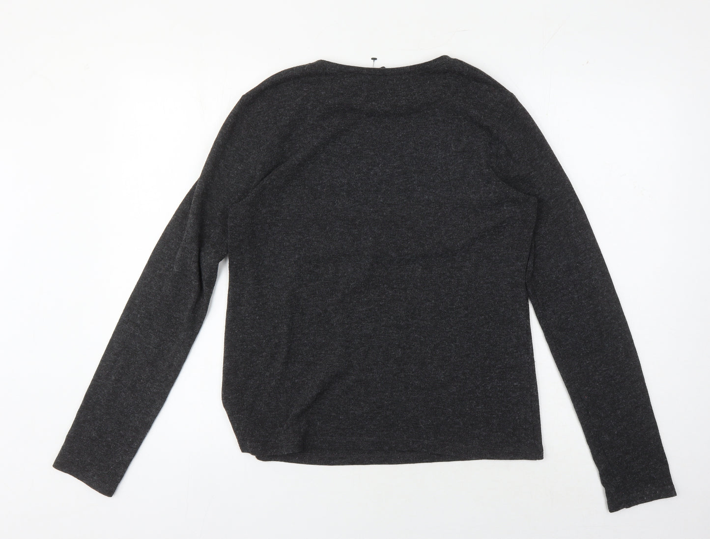 Zara Unisex Black Long Sleeve Top L