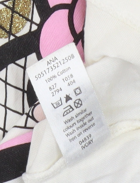 Hello Kitty Women's Ivory T-Shirt Size 14 Casual Fun