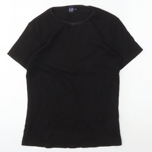 GAP Women's Black Medium Cotton Crew Neck T-Shirt