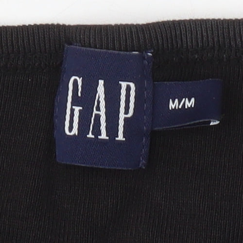 GAP Women's Black Medium Cotton Crew Neck T-Shirt