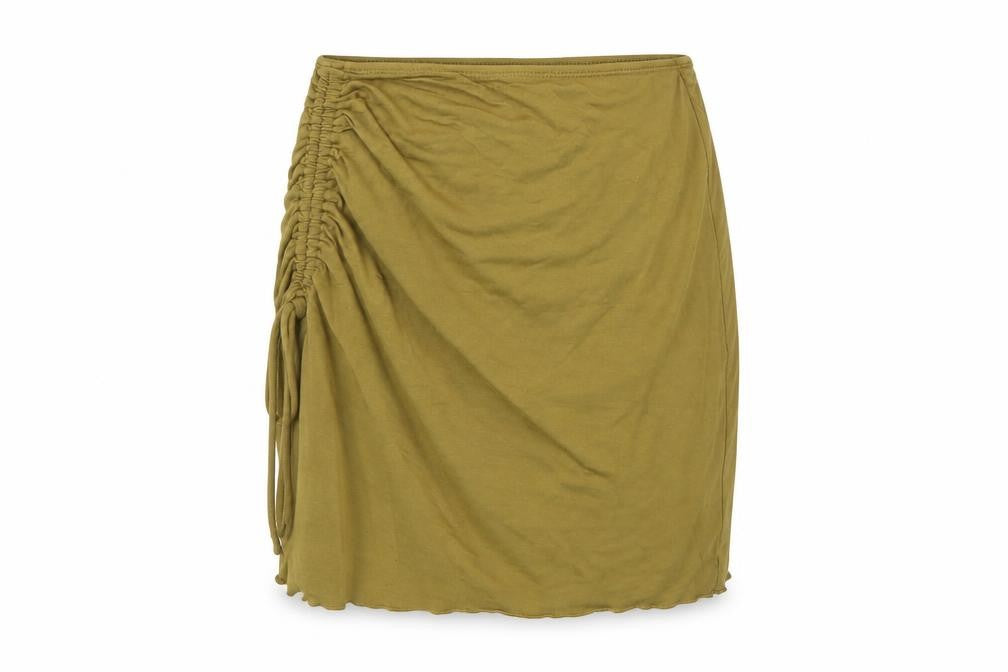 Front view of Mars The Label Women's Brown Short Pencil Skirt, size 6
