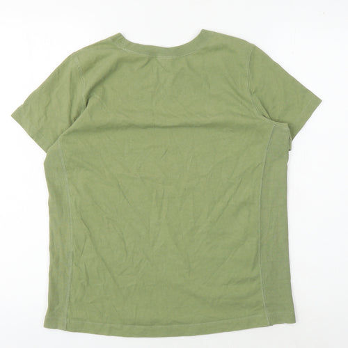 Champion Women’s Green T-Shirt, Size S, Crew Neck, Casual