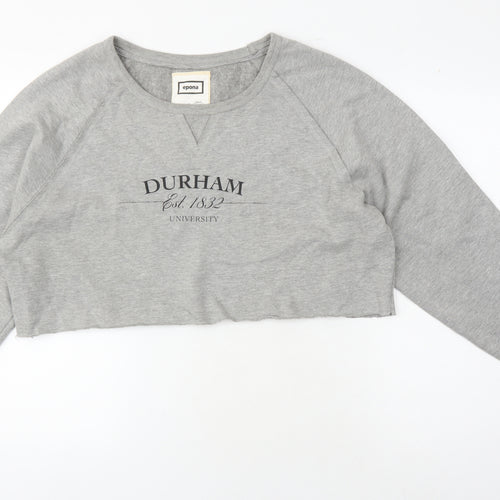 Epona Women's Grey Crop Sweatshirt, S, University Style