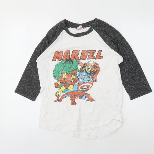 Marvel Unisex Multicoloured Raglan T-Shirt, Size 10