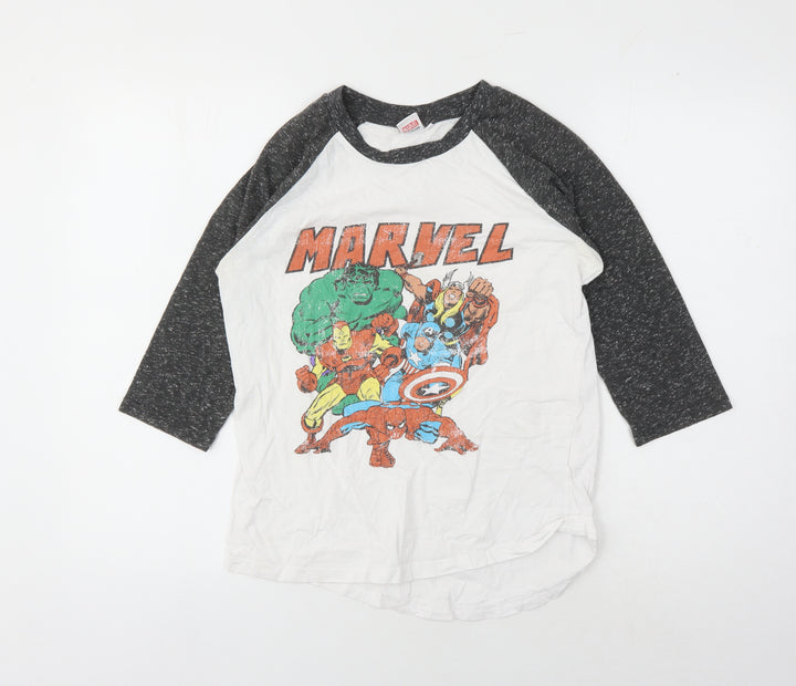 Marvel Unisex Multicoloured Raglan T-Shirt, Size 10