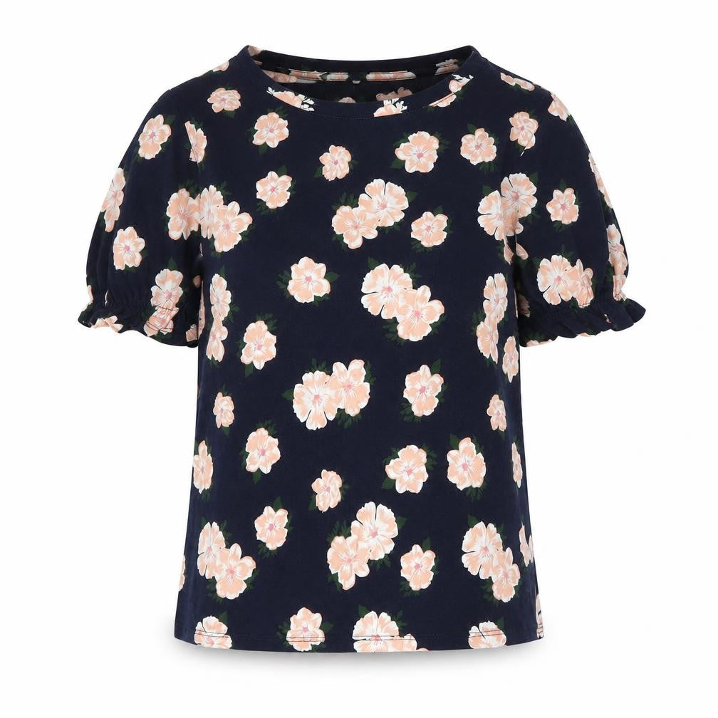 Front view of Red Herring Women's Multicolour Floral T-Shirt, size 8