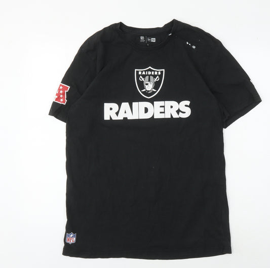 New Era Men's Black Raiders T-Shirt Size L