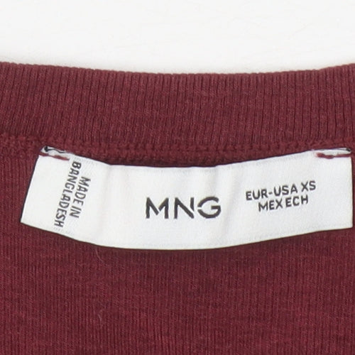 MNG Women's Red XS Sleeveless Cotton Tank
