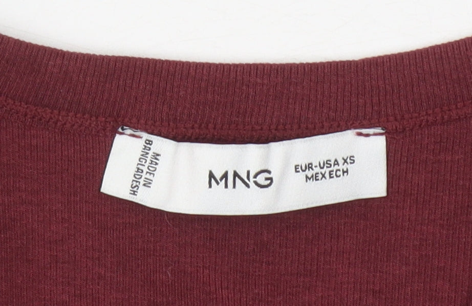 MNG Women's Red XS Sleeveless Cotton Tank