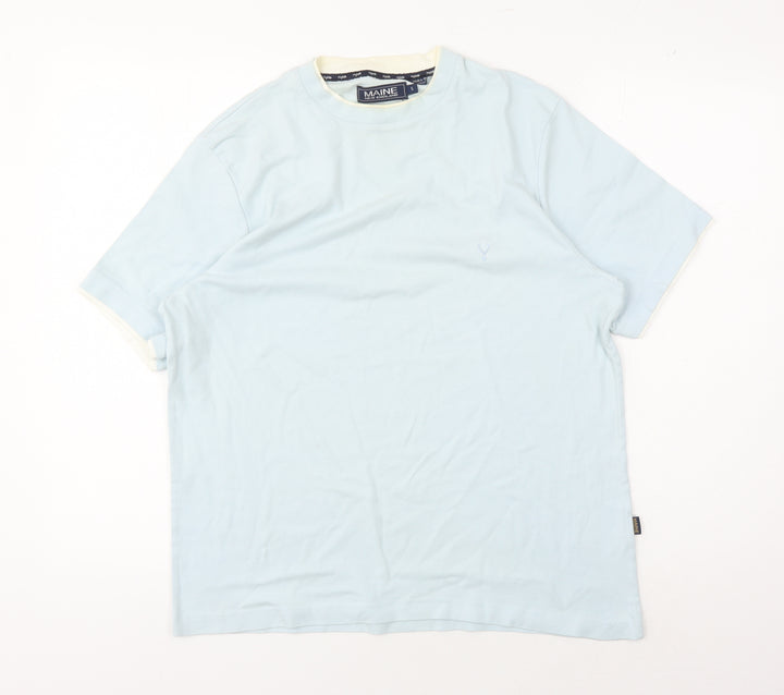 Maine New England Men's Blue Crew Neck T-Shirt Size S