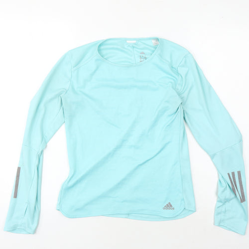 Adidas Women's Blue Long Sleeve T-Shirt, Size S