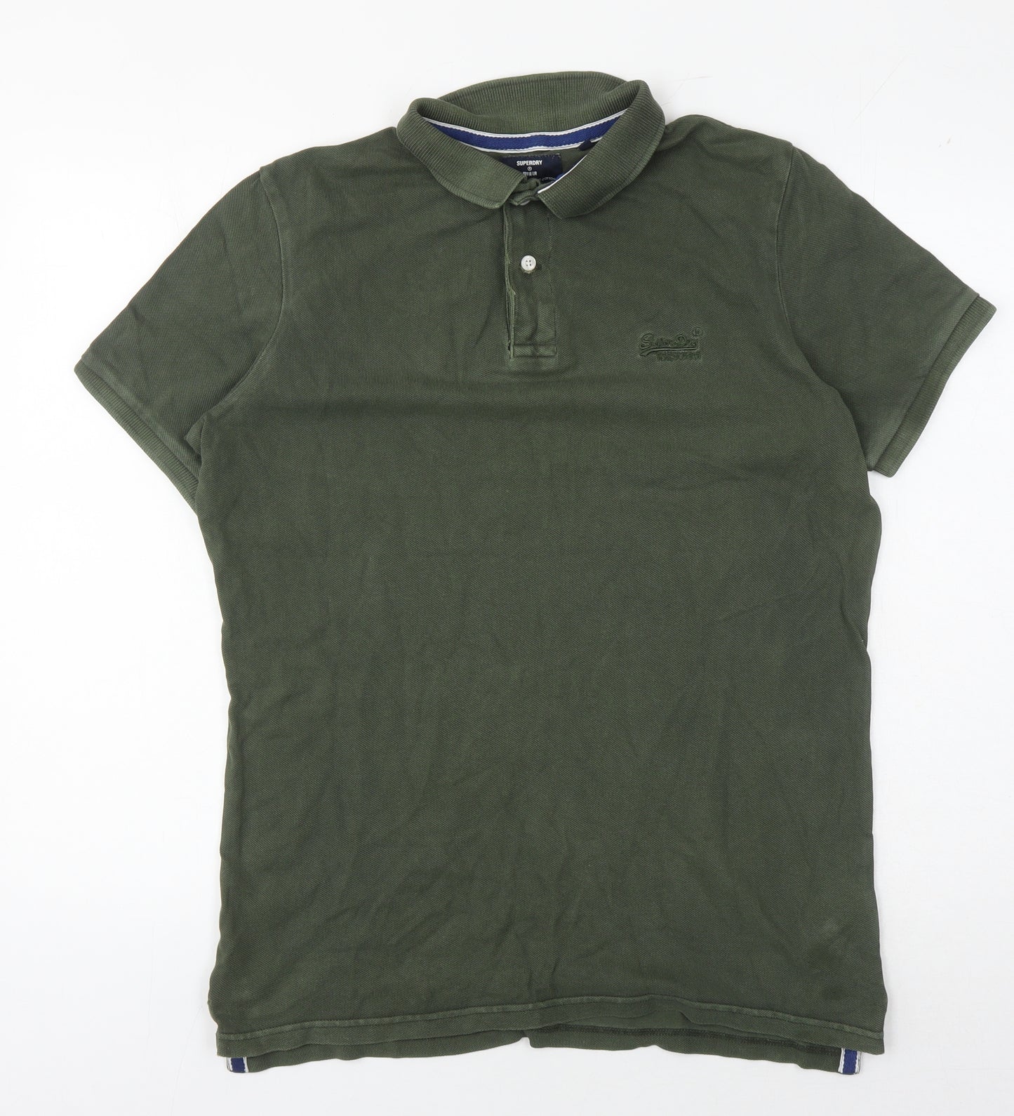 Superdry Men's Green Polo Shirt M with Logo