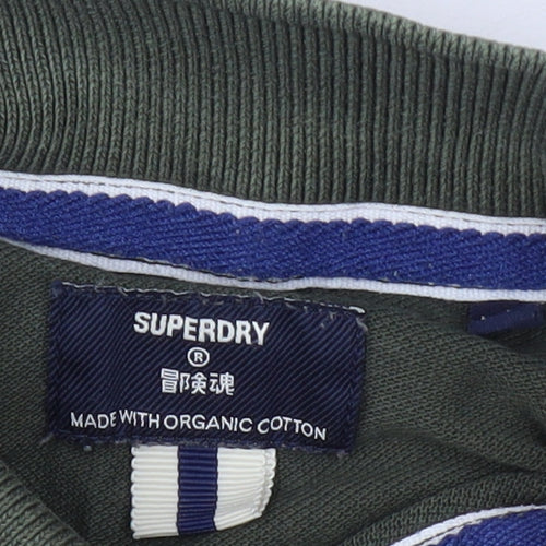 Superdry Men's Green Polo Shirt M with Logo