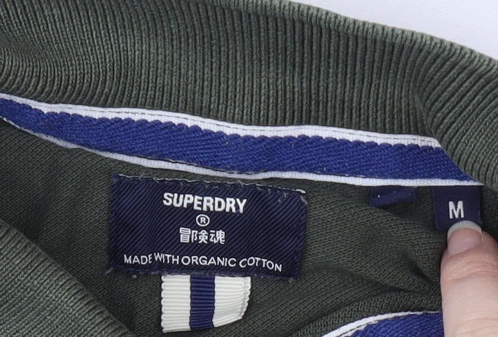 Superdry Men's Green Polo Shirt M with Logo