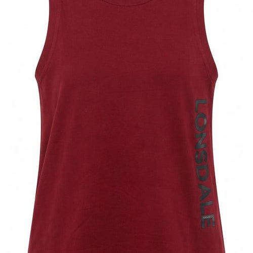 Lonsdale Unisex Red 2XL Tank Top Gym Cotton Blend