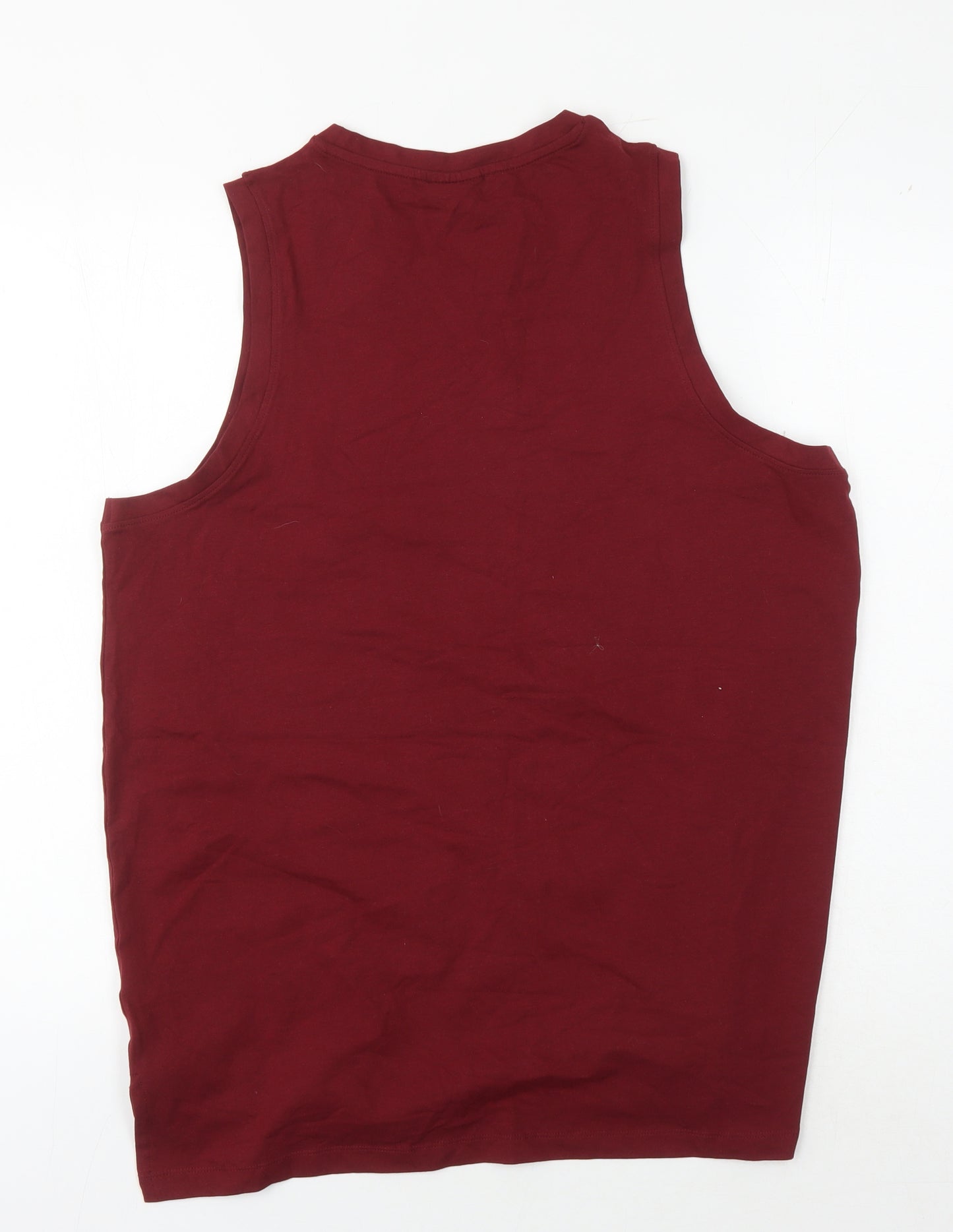 Lonsdale Unisex Red 2XL Tank Top Gym Cotton Blend