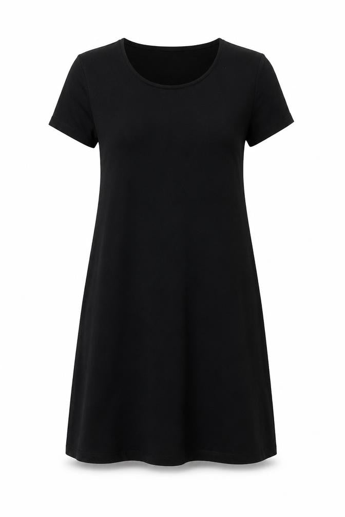Front view of Gap Women's Black T-Shirt Dress, size S