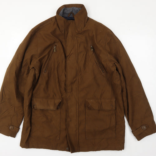 Aldon Men's Brown Mid-Length Windbreaker Jacket M
