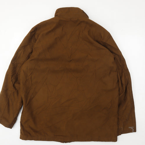 Aldon Men's Brown Mid-Length Windbreaker Jacket M