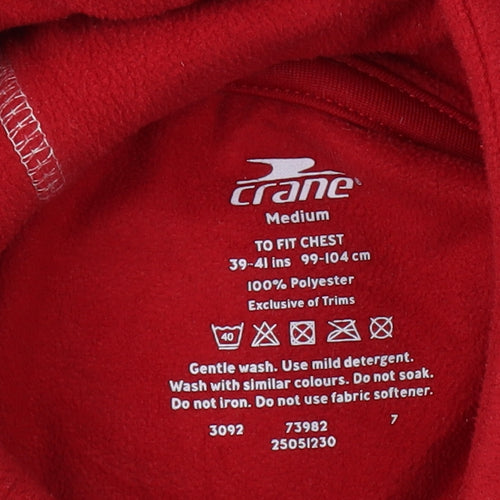Crane Unisex Red Pullover Hoodie M
