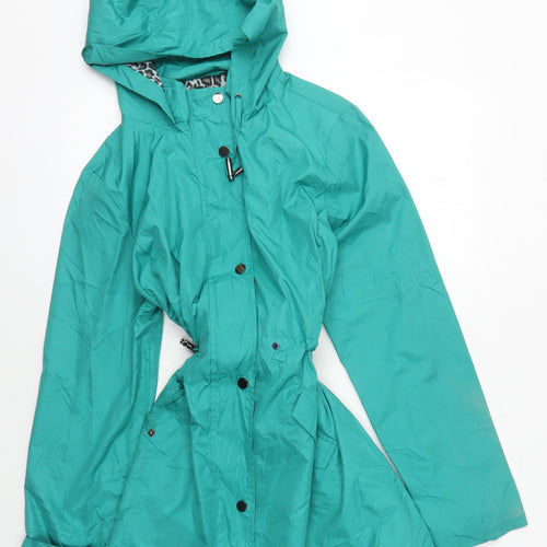 Betty Kay Women's Green Hooded Rain Coat Size 12