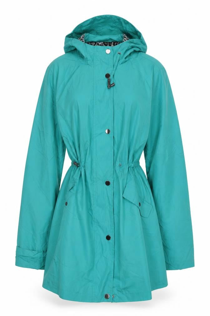 Betty Kay Women's Green Hooded Rain Coat Size 12