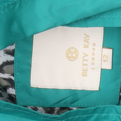 Betty Kay Women's Green Hooded Rain Coat Size 12