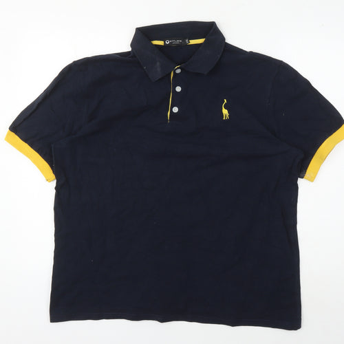 STTLZMC Men's Blue 2XL Polo Shirt with Logo
