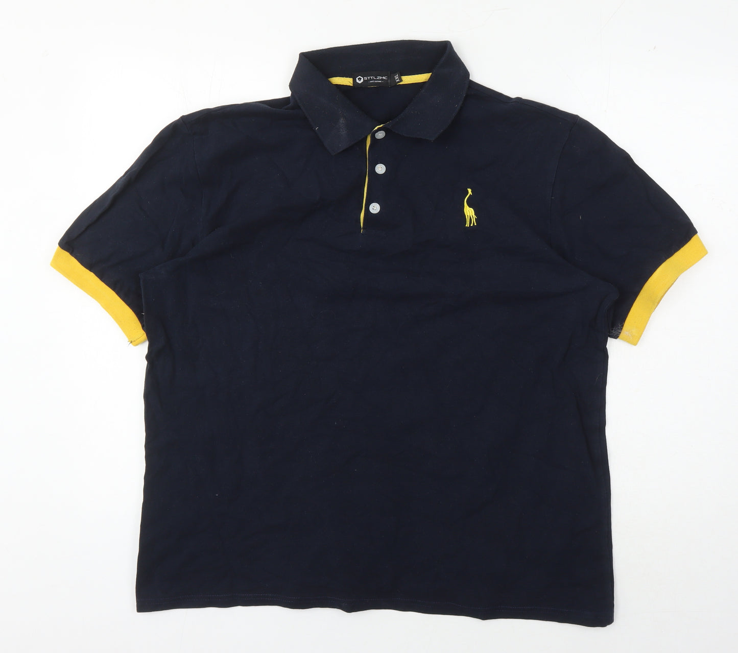 STTLZMC Men's Blue 2XL Polo Shirt with Logo