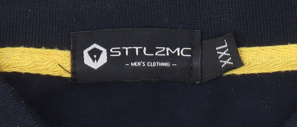 STTLZMC Men's Blue 2XL Polo Shirt with Logo