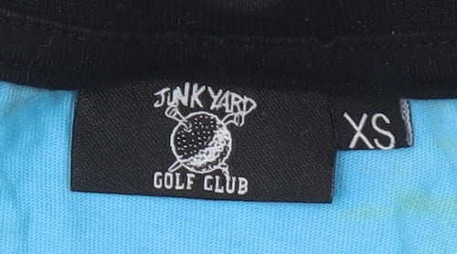 Junk Yard Golf Club Men's Blue XS 3/4 Sleeve T-Shirt