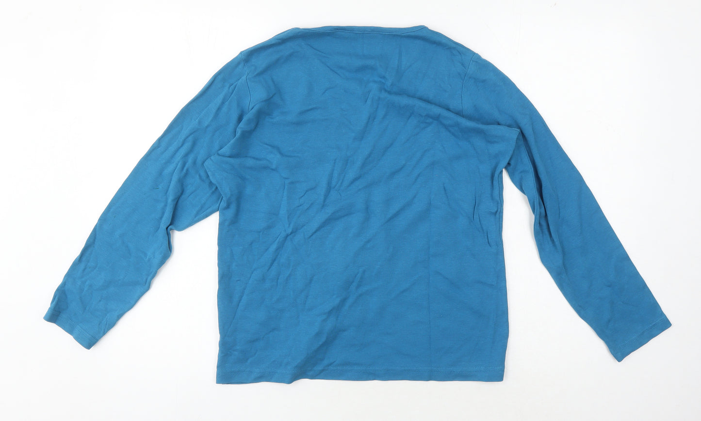 Isle Women's Blue Long Sleeve V-Neck T-Shirt M