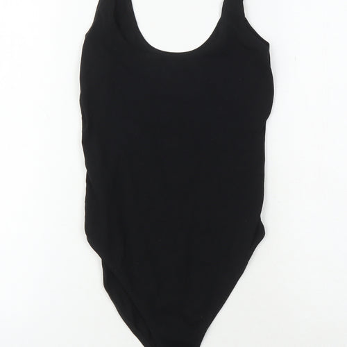 Miss Selfridge Black Tank Bodysuit - Size 8