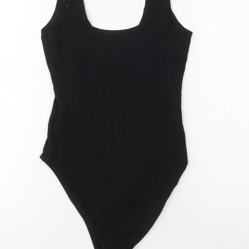 Miss Selfridge Black Tank Bodysuit - Size 8